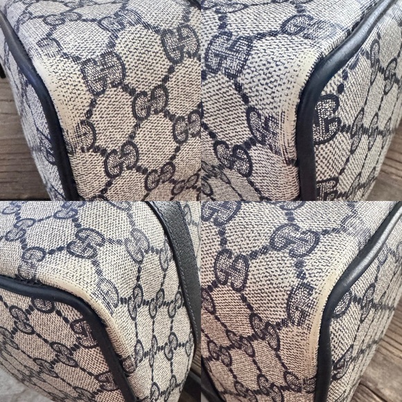 Gucci Doctors Boston Bag  "Accessory Collection" Navy Blue Monogram Canvas - Picture 12 of 16